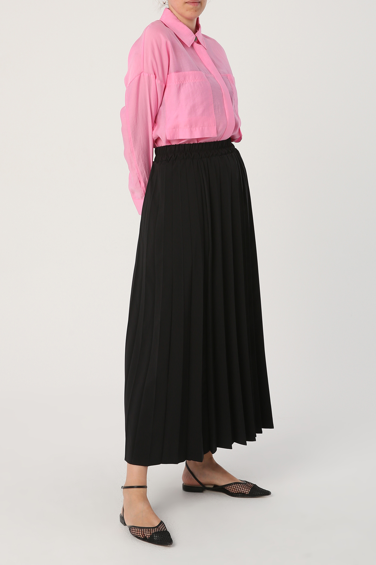 Pattern Pleated Skirt