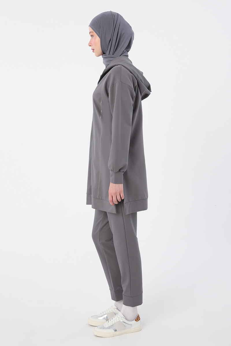 Grey clearance hooded tracksuit