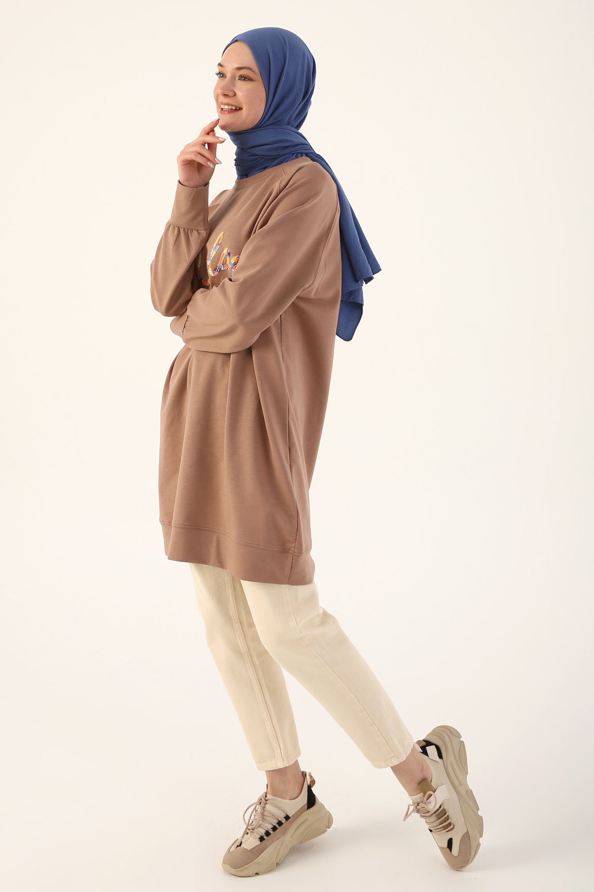 Relax Embroidere Sweat Tunic