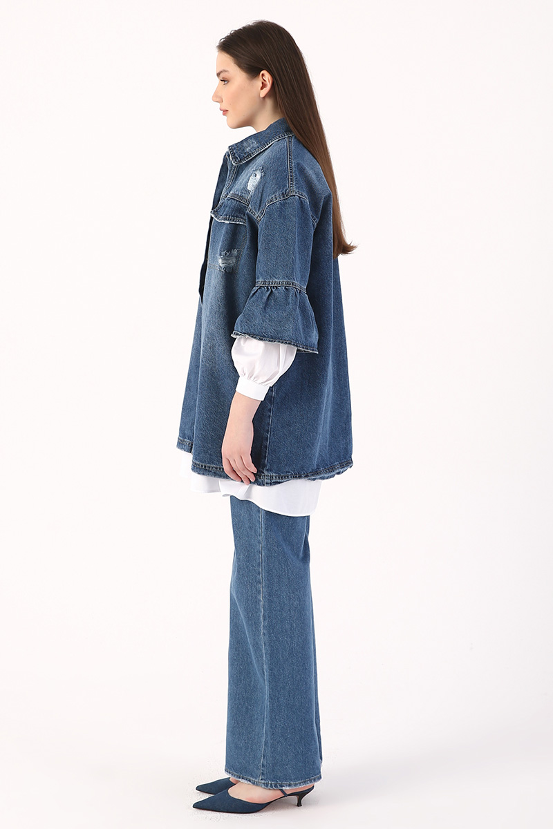 Denim and shop cotton sleeve jacket